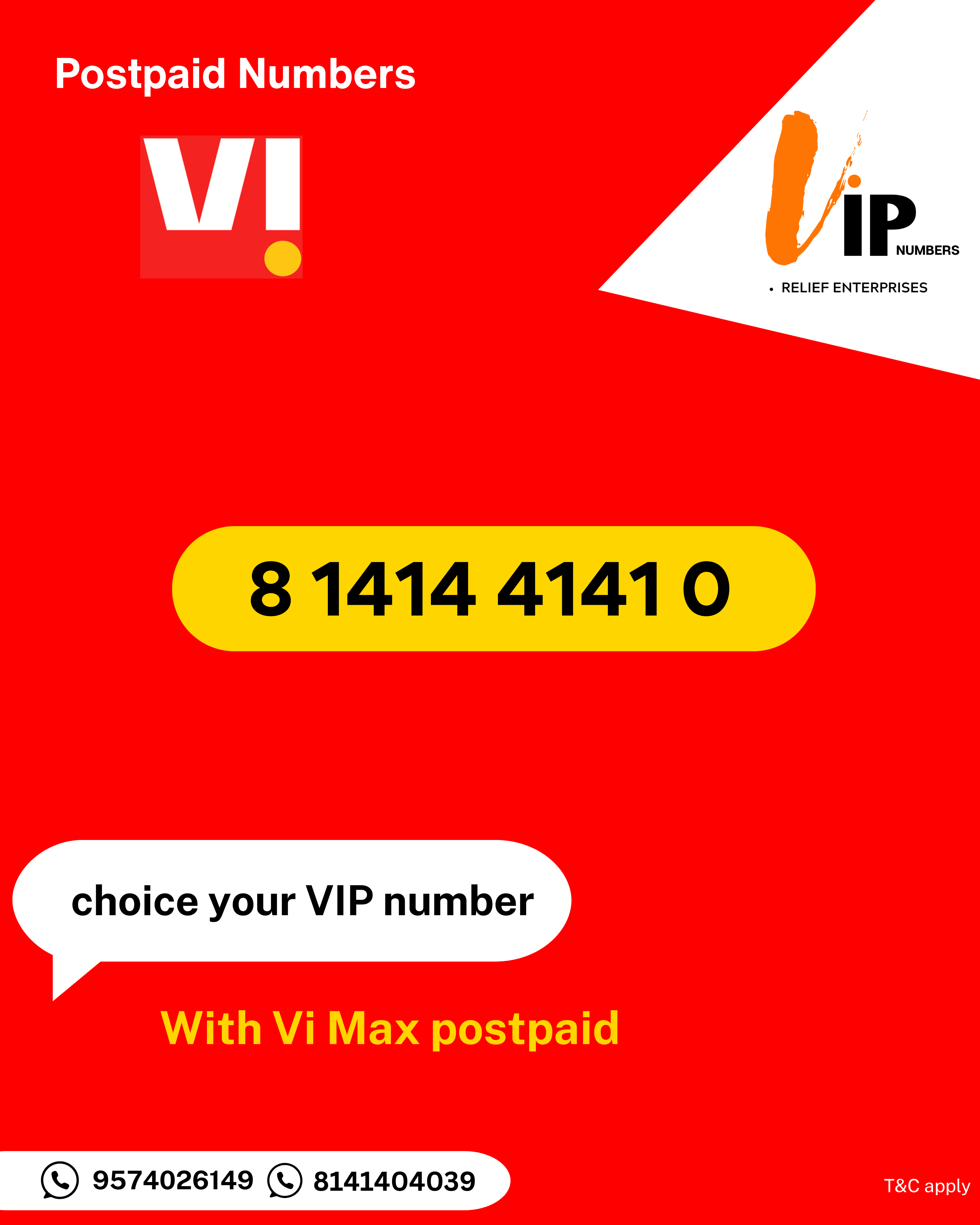 VIP POSTPAID NUMBER