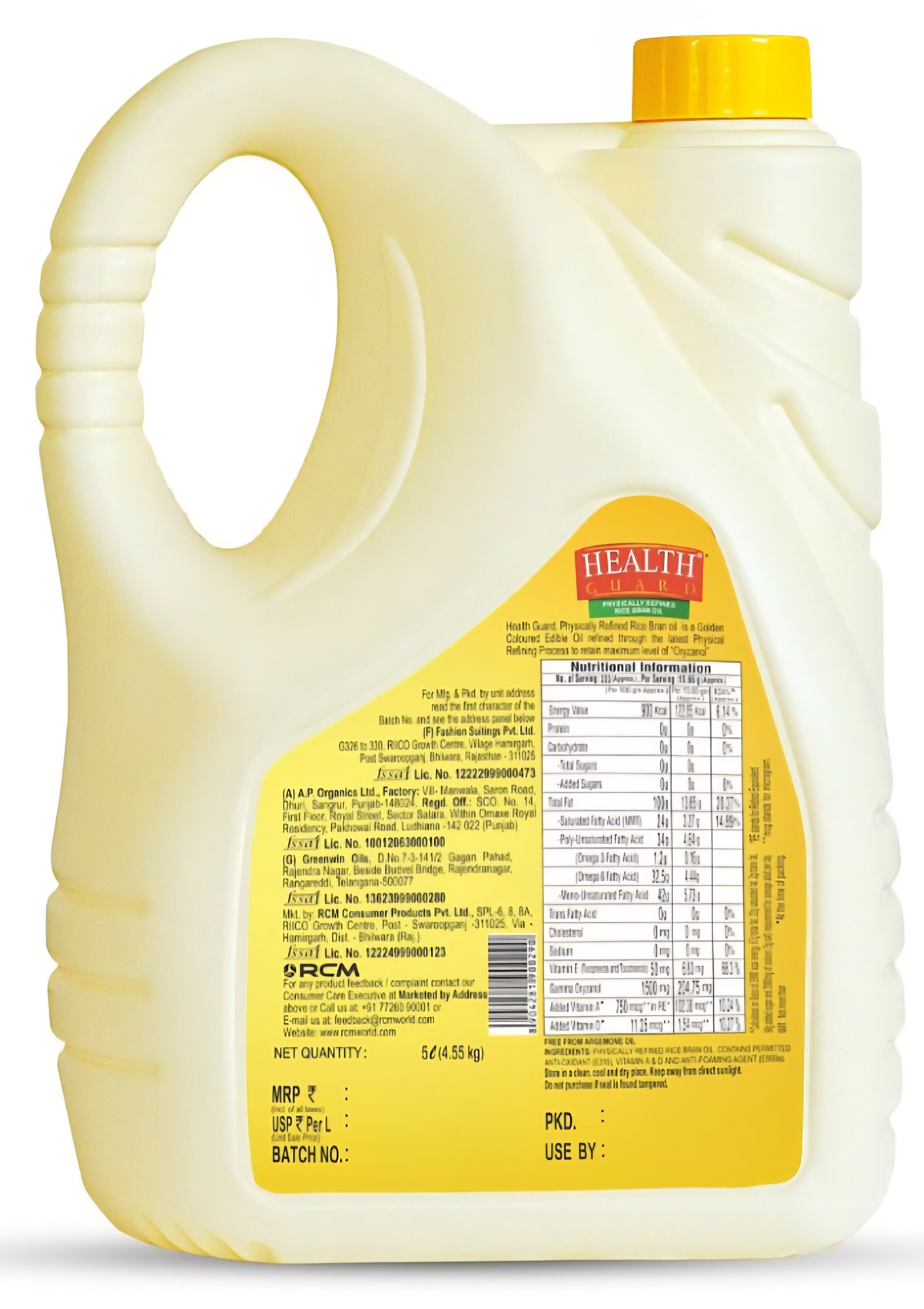 Health Guard Rice Bran Oli 5L